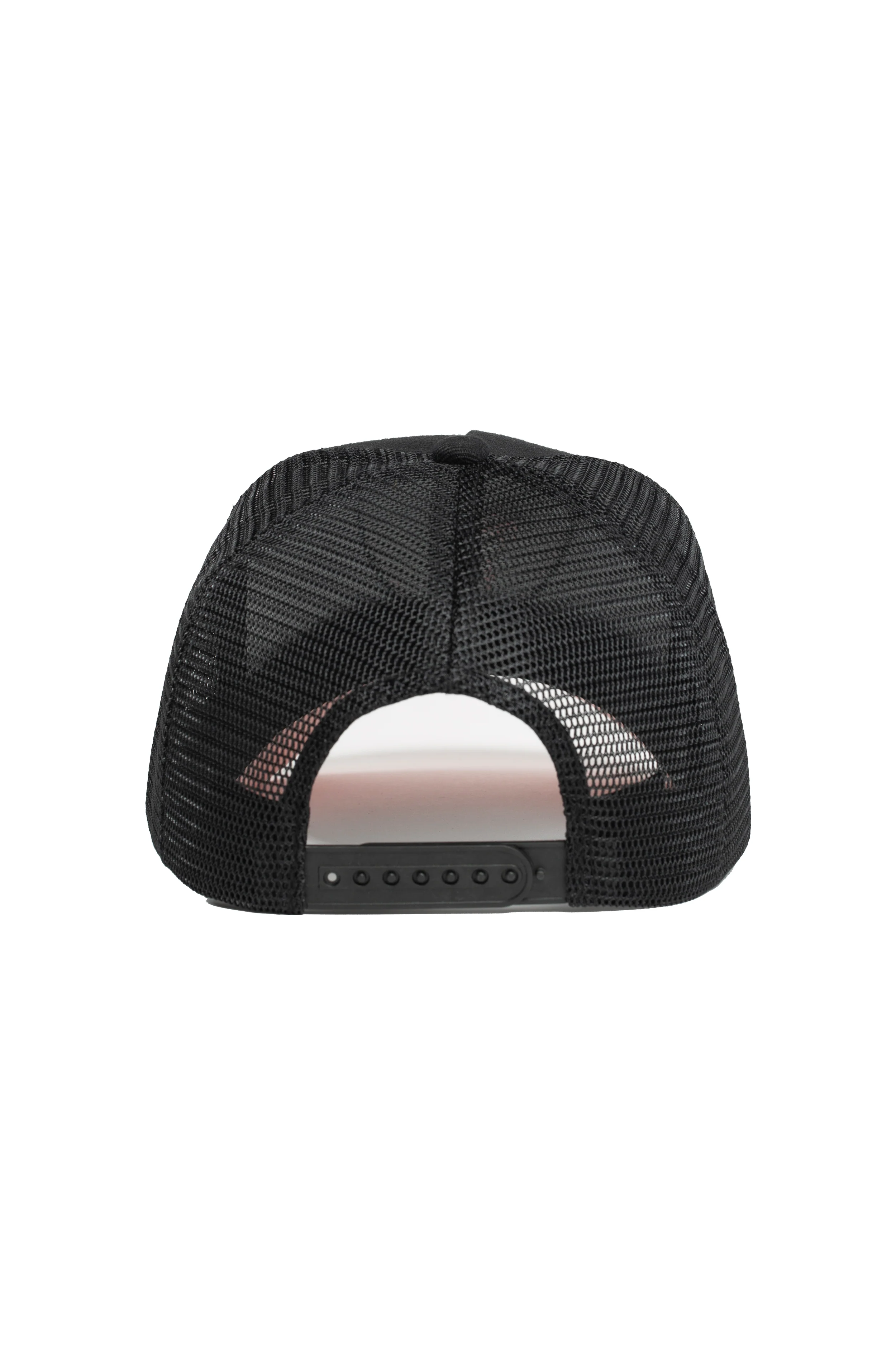 Black - Pink Shield Trucker Hat - Pink Brim - Image 3