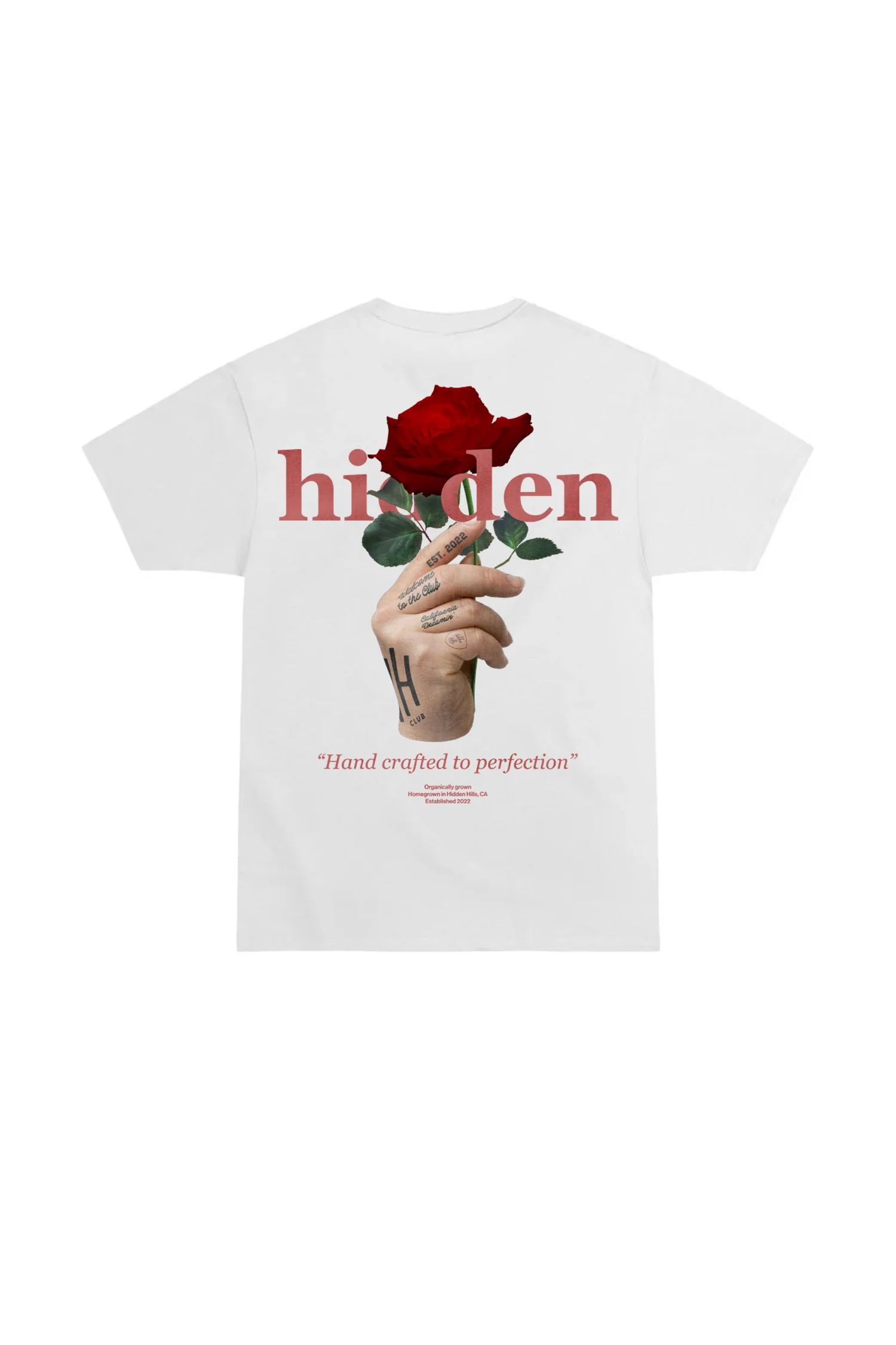 Hidden Rose Tee - White